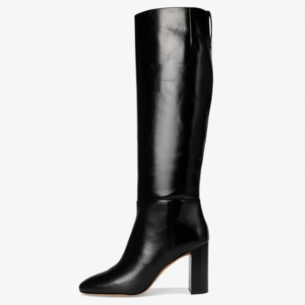 NWT NIB KATE SPADE NEW YORK Colby Tall Block Heeled Boots Black Size 6